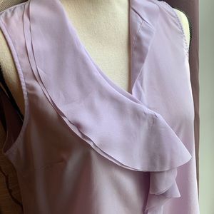 Banana Republic light purple short sleeve blouse